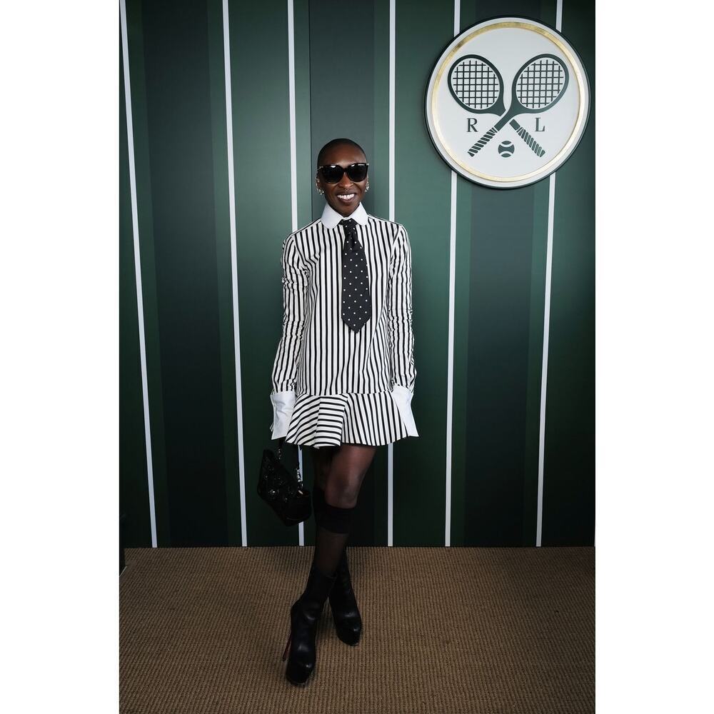 Ralph Lauren Collection Striped Mini Shirt Dress Runway Black White Collared 6 - Picture 4 of 16